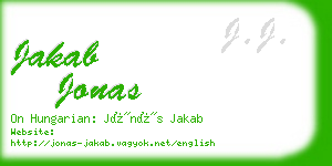jakab jonas business card